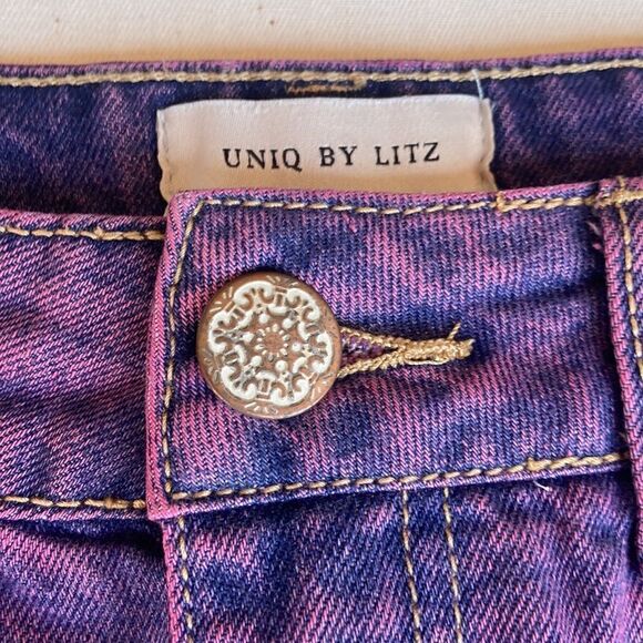 Uniq By Litz Distressed Purple Mini Skirt Ladies Small - Picture 4 of 7